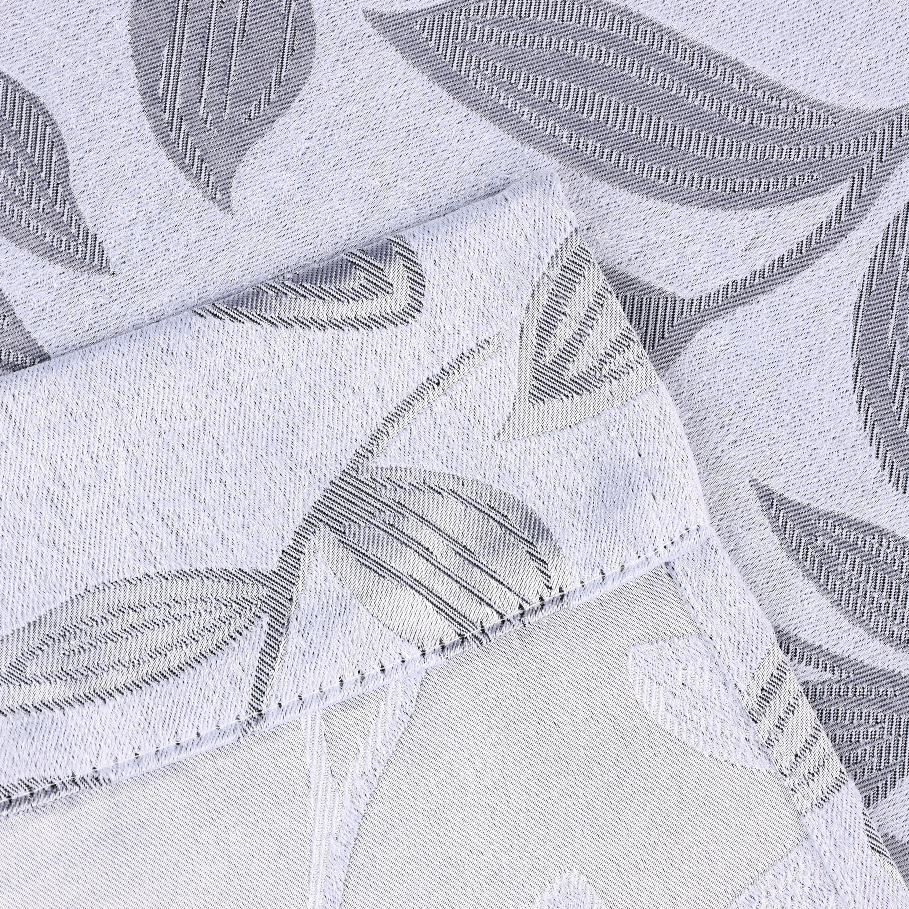 Superior Blackout Leaves Curtains Set of 2, Light Filtering Grommet Curtain Panel Set, Silver-Silver, 46"W x 84"L
