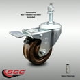 thumbnail image 2 of 3 Inch SS High Temp Phenolic 3/8 Inch Threaded Stem Caster with Total Lock Brake, 2 of 2