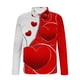 thumbnail image 5 of Blusa y camisa de manga larga con cuello vuelto para hombre, jersey de solapa con cremallera de manga larga, blusa informal con estampado de San Valentín para hombre, blusa de poliéster, 5 of 5