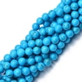 thumbnail image 1 of Piedra forma forma forma de Howlita Azul Turquesa de 8 Mm, Sueltas, Hebra de 15 ", Fabricación de Joyas Fernando Piedra preciosa redonda turquesa Howlita, 1 of 3
