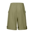 thumbnail image 6 of TRUBKH knee length shorts hiking shorts women long shorts for women womens capri pants shorts for women Green L, 6 of 8