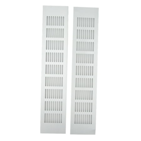 

2 Pcs Air Vent Ventilation Grille Aluminium Alloy Rectangular Vent Plate for Cabinet Shoe Cabinet Closet 80x400mm