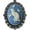 Blue Ivory, variant on Gothic Steampunk Victorian Pendant Cat Butterfly Cameo Jewelry on Black Velvet Choker