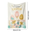 thumbnail image 4 of Taotanxi Flannel Easter Throw Blanket, 30x50 Yellow Rabbit Egg, Soft Cozy Fuzzy Plush Fleece Blanket for Couch Sofa Bed, Spring Holiday Decorative Throw, Lightweight Breathable Warm, 4 of 7