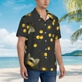 thumbnail image 5 of Kll Men'S Hawaiian Shirt Short Sleeve Button Down Beach Shirts-Bumblebee, 5 of 8