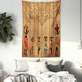 thumbnail image 3 of African Tapestry, Ancient African Girl Images on Vintage Wooden Texture Ethnic Female Fashion Art Concept, Wall Hanging for Bedroom Living Room Dorm Decor, 40W X 60L Inches, Multi, by Ambesonne, 3 of 5