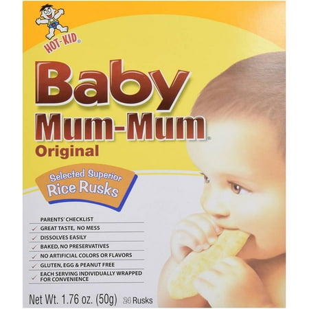 Hot Kid Baby Mum-Mum Original Rice Rusks, 24 count, 1.76 oz
