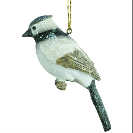 4 quot glittered brown white and black bird christmas figure feathered bird christmas tree ornaments
