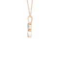 thumbnail image 2 of ANGARA Natural Classic Two Stone Diamond Swirl Pendant in 14K Rose Gold for Women (Size-4.1mm| Color-K| Clarity-I3) | April Birthstone, Anniversary, Jewelry Gift for Women | Natural Diamond Necklace, 2 of 8