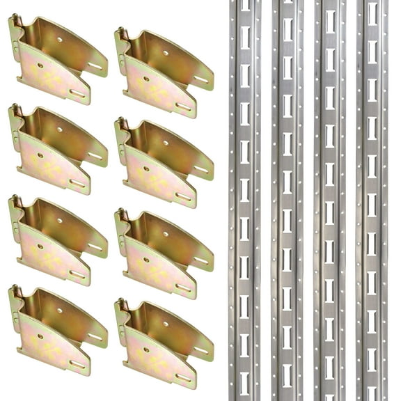 US Cargo Control E Track Shelving Kit For Interior Van Trailers, Convenient E Track Kit, Includes E Track Rails and Wood End Sockets, Easily Secure Cargo In Your Enclosed Van Trailer