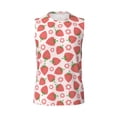 thumbnail image 6 of Lsque Strawberry Flower Print Men's Cotton Blend Sleeveless Muscle Shirts (S-3XL)- Moisture Wicking, Odor Protection, UPF 30+,3X-Large, 6 of 8