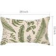 thumbnail image 6 of Throw Pillow Covers Green Leaf Floral in Vintage Style Leaves and Herbs Botanical Boxwood Seeded Eucalyptus Fern Maidenhair Pillow Case 12x20 Inches, 6 of 6