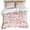 Pink, variant on 3 Piece Gray Paisley Floral Duvet Cover Set Queen Size,Microfiber Comforter/Quilt Cover with Corner Ties and 2 Pillowcases,Farmhouse Spring Summer Flowers All Season Soft Bedding with Zipper Closure