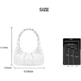 thumbnail image 3 of Women'S Ruched Hobo Handbag, Trendy Sofii Shoulder Bag, Small White Purse, 3 of 5