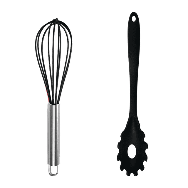 2 PCS Silicone Cooking Utensils Set Heat Resistant For Nonstick Cookware, Non Scratch, Dishwasher Safe