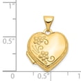 thumbnail image 3 of 14K Yellow Gold Domed Heart Locket, 3 of 3