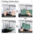 thumbnail image 5 of Yayeee Faucet Mat for Kitchen Sink 14.7" Diatomite Long Splash Guard Pad, Blue Flowers Pattern, 2 Pack, 5 of 7