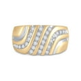 thumbnail image 2 of 10kt Yellow Gold Mens Round Diamond Band Ring 1/2 Cttw, 2 of 4