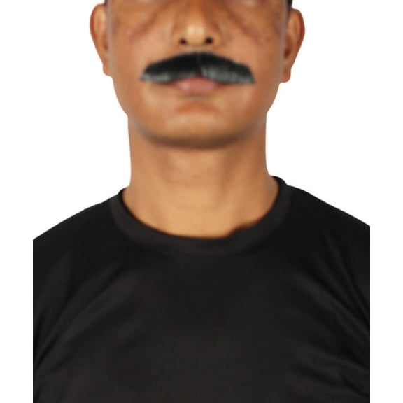 HPO Adult Men's TV/Movie Fake Human Hair Mustache | Multi Color Options