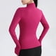 thumbnail image 4 of Señoras que ejecutan la chaqueta de manga larga con cremallera de fitness que lleva la chaqueta delgada de la yoga del cuello derecho, 4 of 5