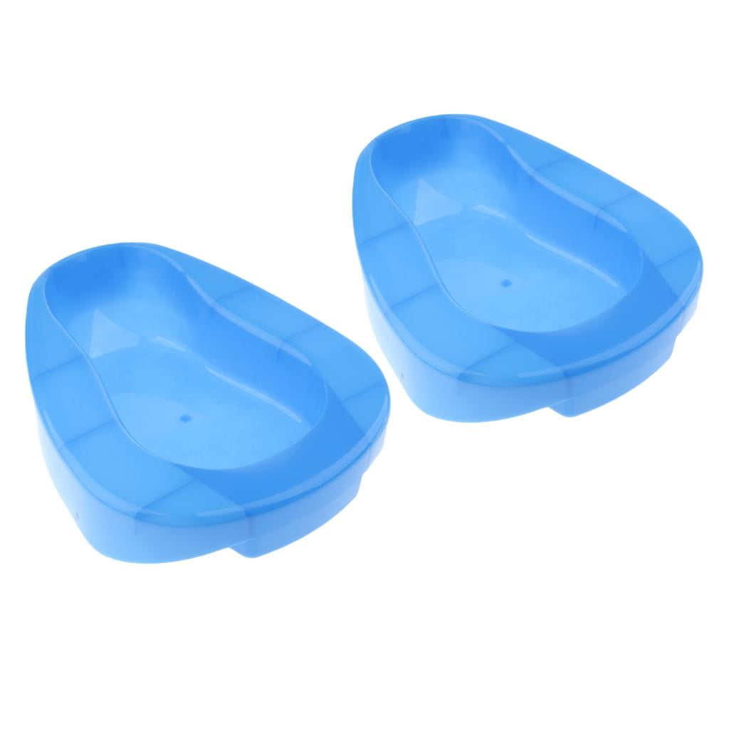 2x Bedpan Nightstool Bed Potty Heavy Duty Smooth Countoured for Patient