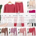 thumbnail image 2 of RXMEKW Pyjamas d'Été pour Femmes, Ensemble de Pyjama d'Hiver Chaud à Manches Longues et Couleur Unie pour Femmes, 2 of 7
