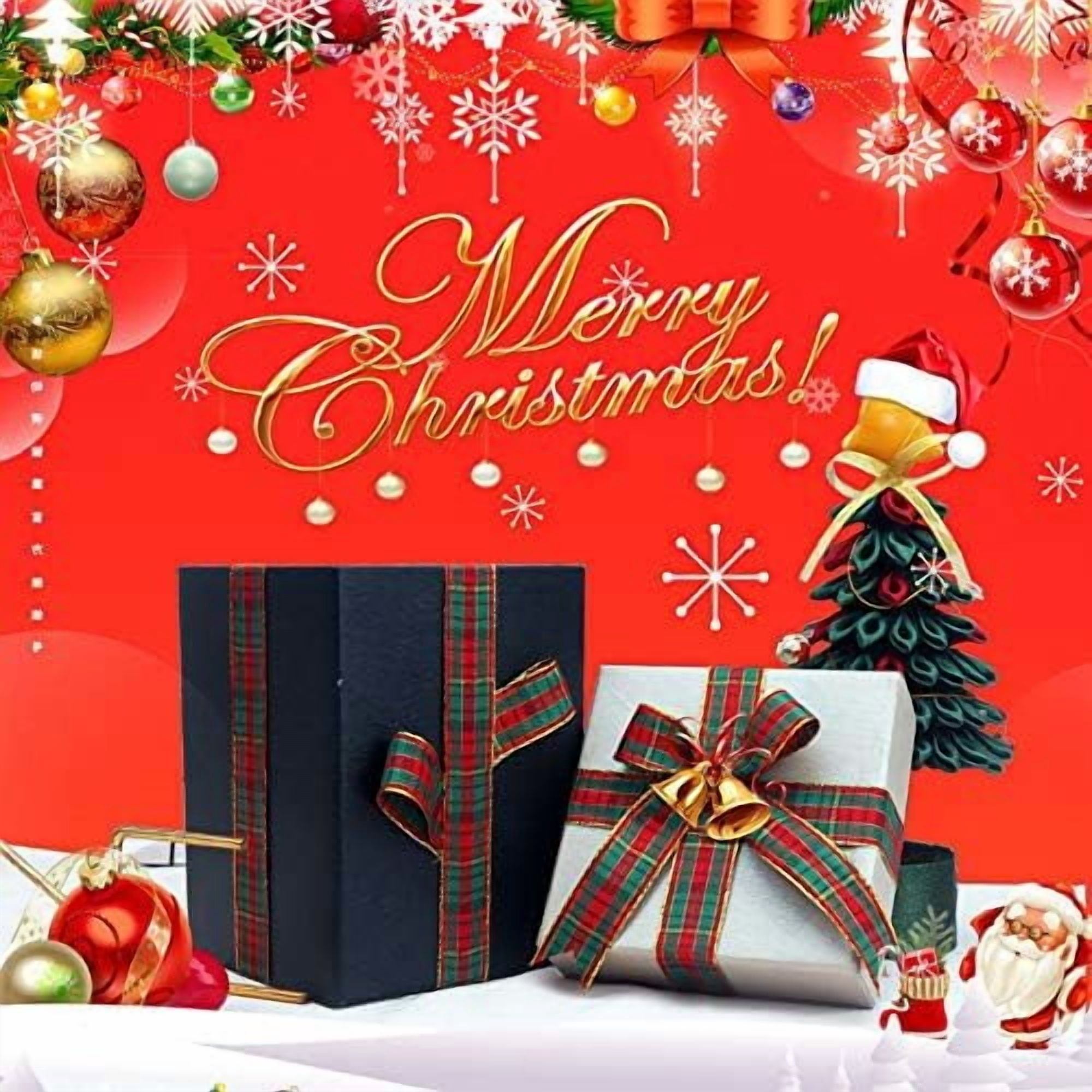 Christmas Checkered Plaid Ribbon 25 Yard Each Roll 100% Polyester Woven Edge Gingham Ribbon for Christmas Crafts, Gift Wrapping Red/Green/Gold (1 Inch(25mm))