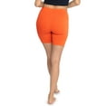 thumbnail image 3 of Stretch Is Comfort Women's Cotton Biker Shorts Orange 4X, 3 of 6