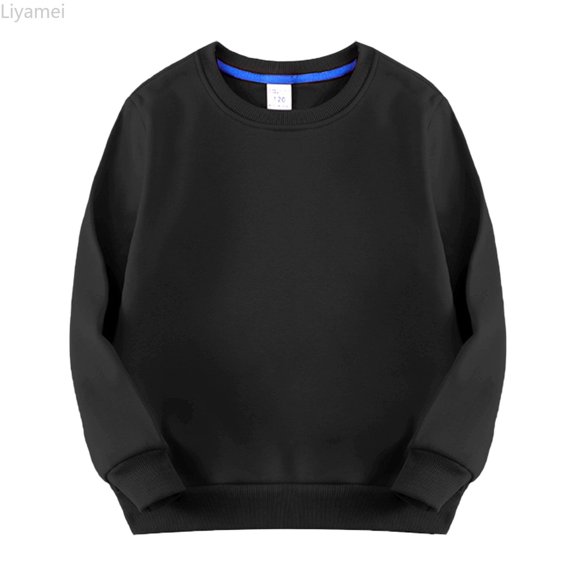 Liyamei Boys Thickened Crewneck Sweatshirt Long Sleeve Pullover Top Size 1-7