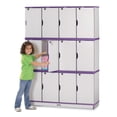 thumbnail image 2 of Stacking Lockable Lockers -  Triple Stack - Purple, 2 of 7