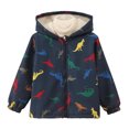 thumbnail image 3 of JAJAHO Toddler And Kids Boys Jacket With Sherpa Lining Cartoon Dinosaur Zipper Winter Coats Sizes 1-7Y, 3 of 8
