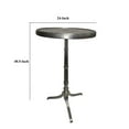thumbnail image 4 of Benjara 41" Plant Stand Table-Round Top-Turned Base-Modern Silver Aluminium, 4 of 6