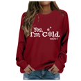 thumbnail image 1 of WEAIXIMIUNG Robe Sweat-Shirt Surdimensionnée Manches Courtes Automne et Hiver Imprimé Lettre Col Rond Épaule Manches Longues Pull Décontracté (4), 1 of 4