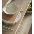 thumbnail image 5 of Yamazaki Home Dish Riser - 2 Sizes, White, Steel + Wood, Small, Supports 3.3 pounds, No Assembly, 5 of 7