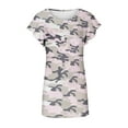 thumbnail image 4 of Mujer suelta casual manga corta cuello redondo estampado casual blusa camiseta túnica tops Fridja  ghk5562, 4 of 5