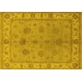 thumbnail image 1 of Ahgly Company Machine Washable Indoor Rectangle Oriental Yellow Industrial Area Rugs, 8' x 12', 1 of 4