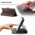 thumbnail image 3 of Dteck For Samsung Note 10 Plus CaseMe Slim PU Leather Flip Magnet Case Cover Retro Style Frosted Lightweight Protective Shell Holster, coffee, 3 of 4