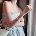 thumbnail image 4 of YOHAVEN Elegant Pearl Bracelet with Rhinestone Buckle, Stylish Pearl Bracelet for Women, Perfect for Weddings, Parties, Special Occasions & Gift for Girlfriends, Moms & Loved Ones, 4 of 6