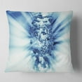 thumbnail image 2 of Designart Fractal 3D Blue Splash Burst - Contemporary Throw Pillow - 16x16, 2 of 5