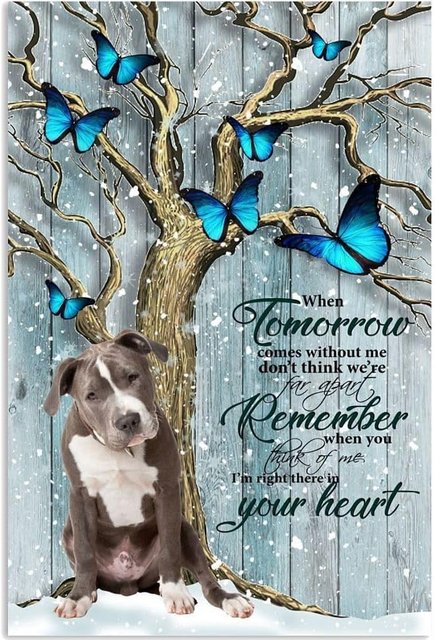 I'M Right There In Your Heart Pitbull Tomorrow Art Print Home Decorations Puzzle 500 Piecess ...