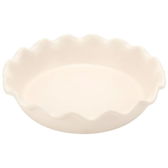 Just Feed Me by Jessie James Decker Ceramic Round Pie Pan, Cream