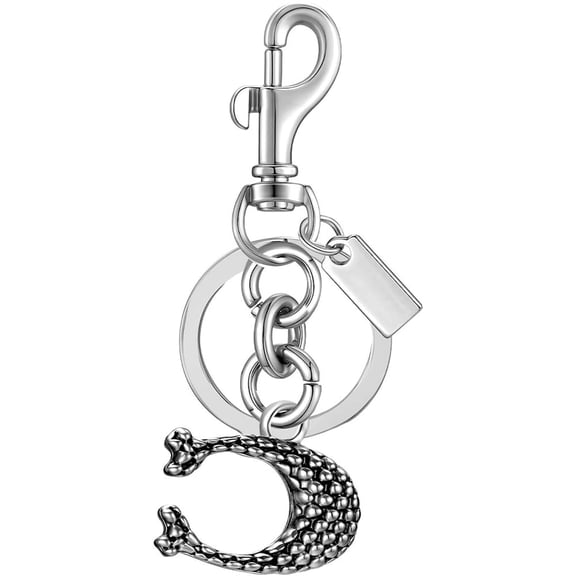 Januofit  Cute Bag Charms,Handbag Charms for Purses,Snake Printed Letter Keychain,Gift for Women Car Key Accessories