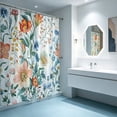thumbnail image 5 of Sahpxhe Shower Curtain Watercolor Wildflower Shower Curtain Liner,Waterproof Bathroom Decoration and Separation with 12 Hooks for Shower,47.2X70.9in,Multicolor-C, 5 of 6