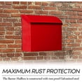 thumbnail image 4 of NACH Baxter High Capacity Parcel Mailbox - Wall Mount Mailboxes for Outside, Rust Resistant Galvanized Metal Mailbox - Red Mailbox- 12.4”x7.1”x11.8, MB-7000RED, 4 of 5