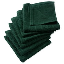 Solid Dark Green Windowpane Terry Dishcloth (Set of 6)