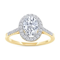 1 1/4 Carat Oval & Round Shape IGI Certified Lab Grown Diamond Halo Engagement Wedding Ring For Women In 14K Solid Yellow Gold Jewelry (1.25 Cttw)-6