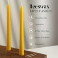 thumbnail image 3 of 9-inch Beeswax Taper Candles, Natural Beeswax Long Candle Sticks, 10 Hours Burn Time, Smokeless & Dripless Taper Candle for Table Decor, Unscented Bee Wax Tapered Candles (8 Packs), 3 of 3