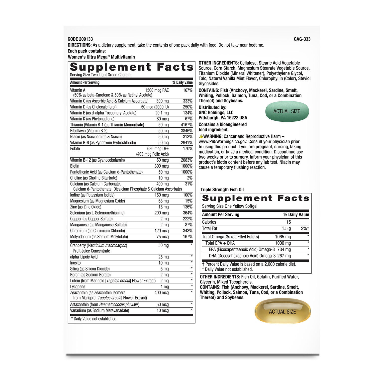 GNC Women's Energy and Metabolism Vitapak Program, Clinically Backed Multivitamin Pack For Women (1 Monthly Supply)