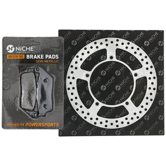 Niche Front Left Brake Rotor Pad Kit for Honda 06455-MJE-D02 Motorcycle MK1006650