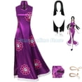 thumbnail image 2 of Disfraz de Cosplay de Boa Hancock de Anime, Señores de la guerra del Imperio del Mar, vestido Chi-pao con estampado morado, traje sexy para carnaval y Halloween para mujer, 2 of 5